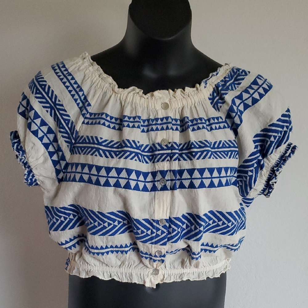 SoFia Made In Italy Cotton Crop Top New